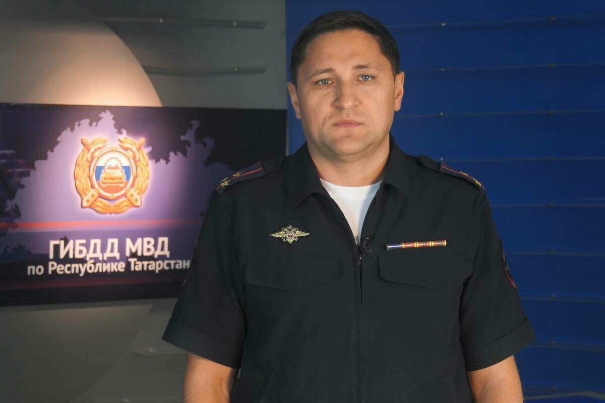 Татарстан Дәүләт автоинспекциясе идарәсе башлыгы вазифаларын вакытлыча башкаручы Айрат Сәмигуллин Фото-скриншот: © Татарстан Дәүләт автоинспекциясе