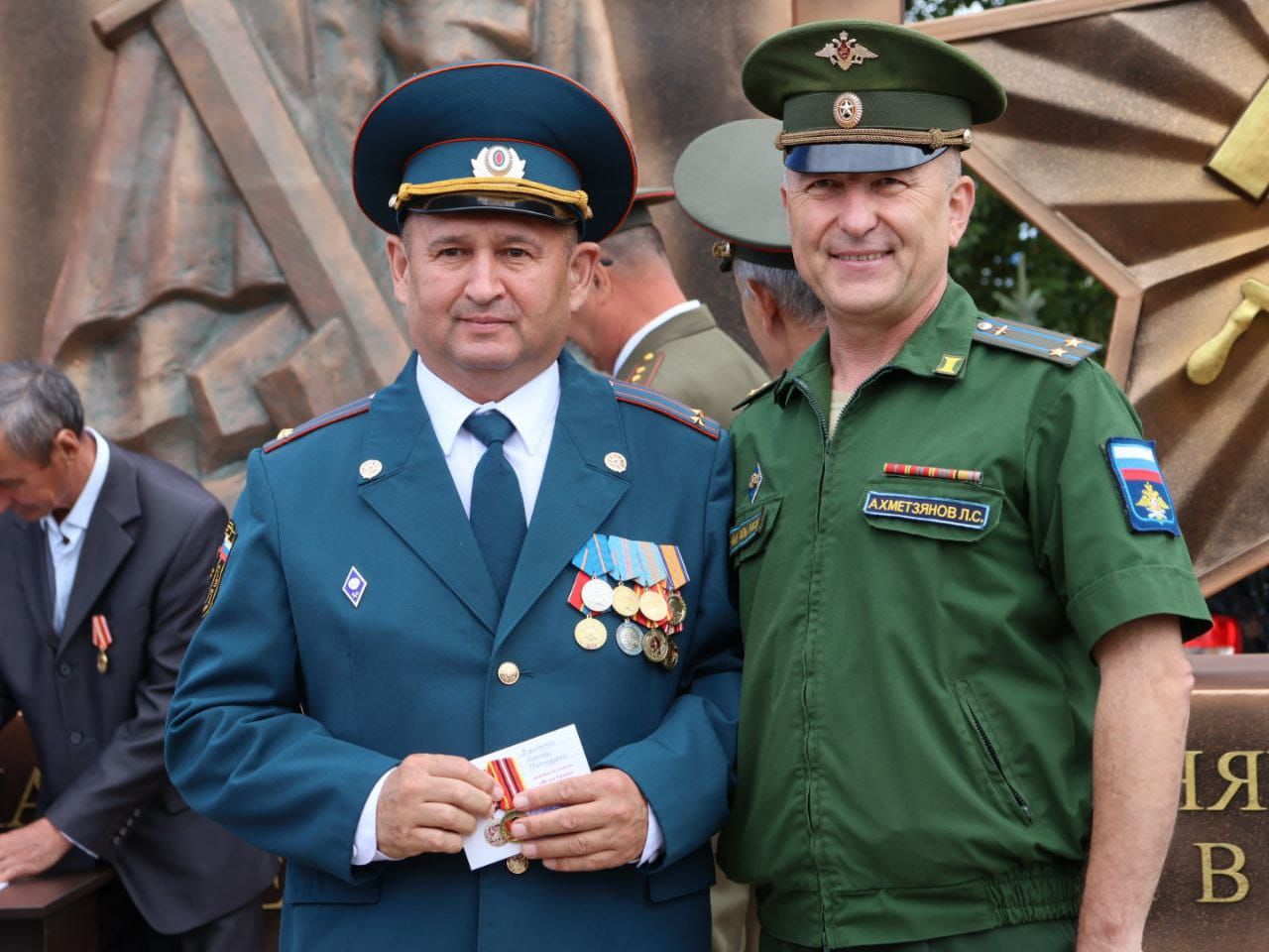 Актанышның «Җиңү» паркында Германиядә хәрби хезмәттә булган райондашларга багышлап һәйкәл ачылды