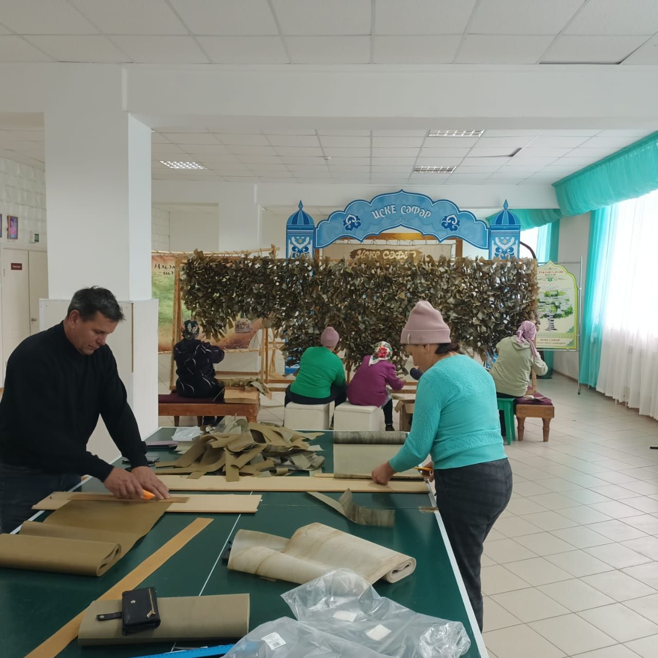 Иске Сәфәрдә балалар бакчасы нәниләре дә маскировка челтәрләре үрә