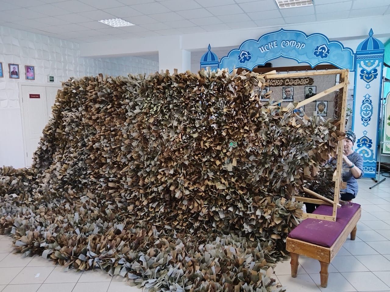 Иске Сәфәрдә балалар бакчасы нәниләре дә маскировка челтәрләре үрә