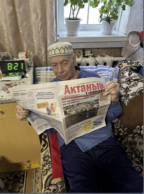 Яңа Байсарда яшәүче Альберт Усмановны Кыш бабай «Актаныш таңнары»на яздырды