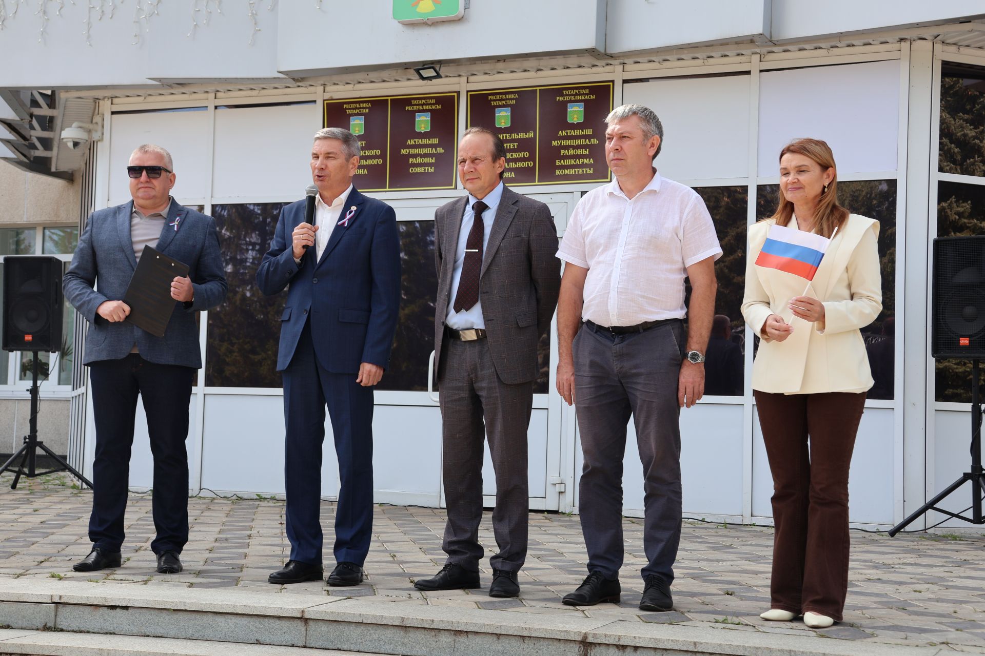 Россия флагы астында – бердәм без: Актанышта бәйрәм велойөреше