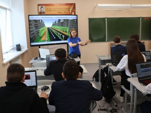 Чаллыдагы «Кванториум» паркы белгечләре Актанышның беренче санлы мәктәбендә заманча дәресләр уздырды