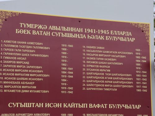 Түмерҗәдә Бөек Җиңүнең 80 еллыгына беренче һәйкәл ачылды