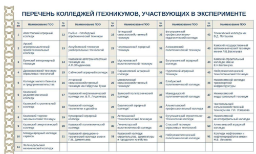 Татарстанда җиңеләйтелгән ТДИ буенча 9 сыйныф укучылары керә алачак 40 һөнәр һәм колледж исемлеге