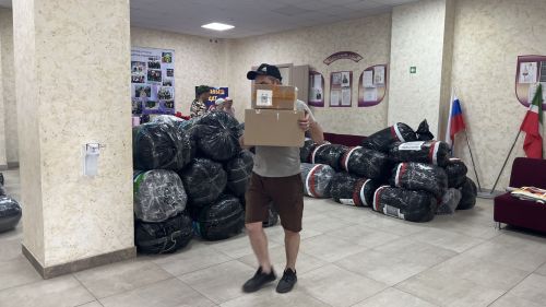 Халык көче — фронтка терәк: Актаныштан чираттагы гуманитар йөк юлга чыкты