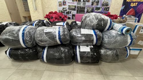 Халык көче — фронтка терәк: Актаныштан чираттагы гуманитар йөк юлга чыкты